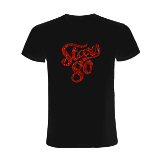 T-shirt Logo Paillette Rouge