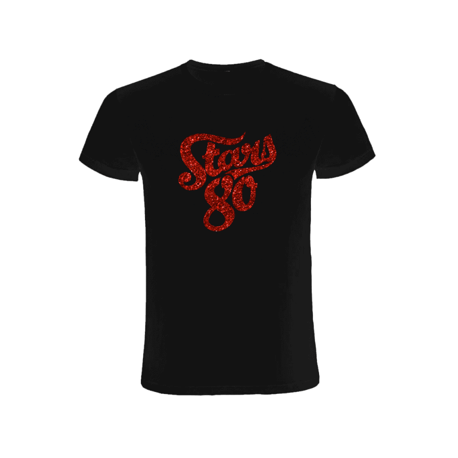 T-shirt Logo Paillette Rouge