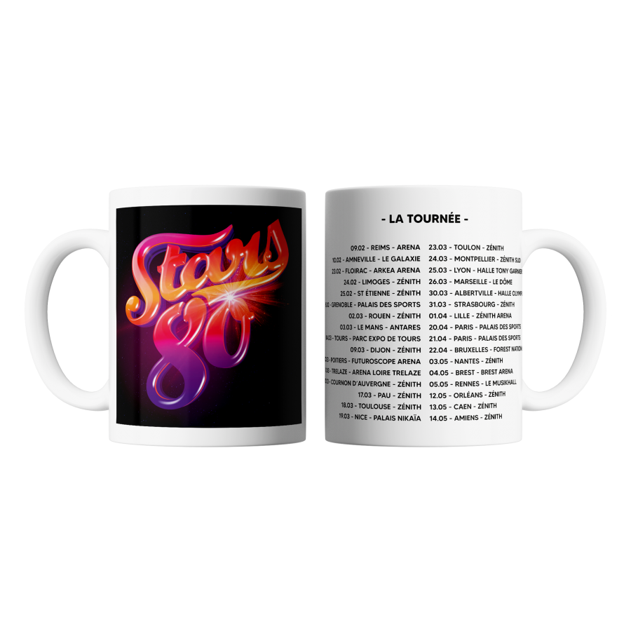 Mug logo noir et dates